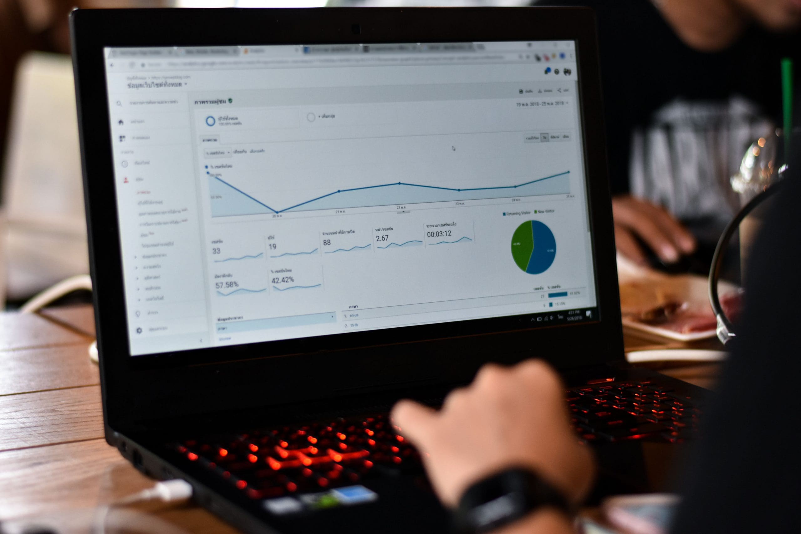 Website Analytics Dashboard, Webmaster was checking traffic visitor report on website
